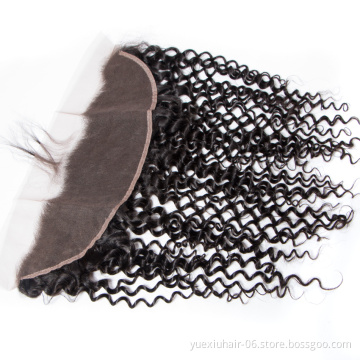 cheap Wholesale 100% human raw virgin remy Mink brazilian virgin hair  extension transparent Swiss Lace Front Closure vendor